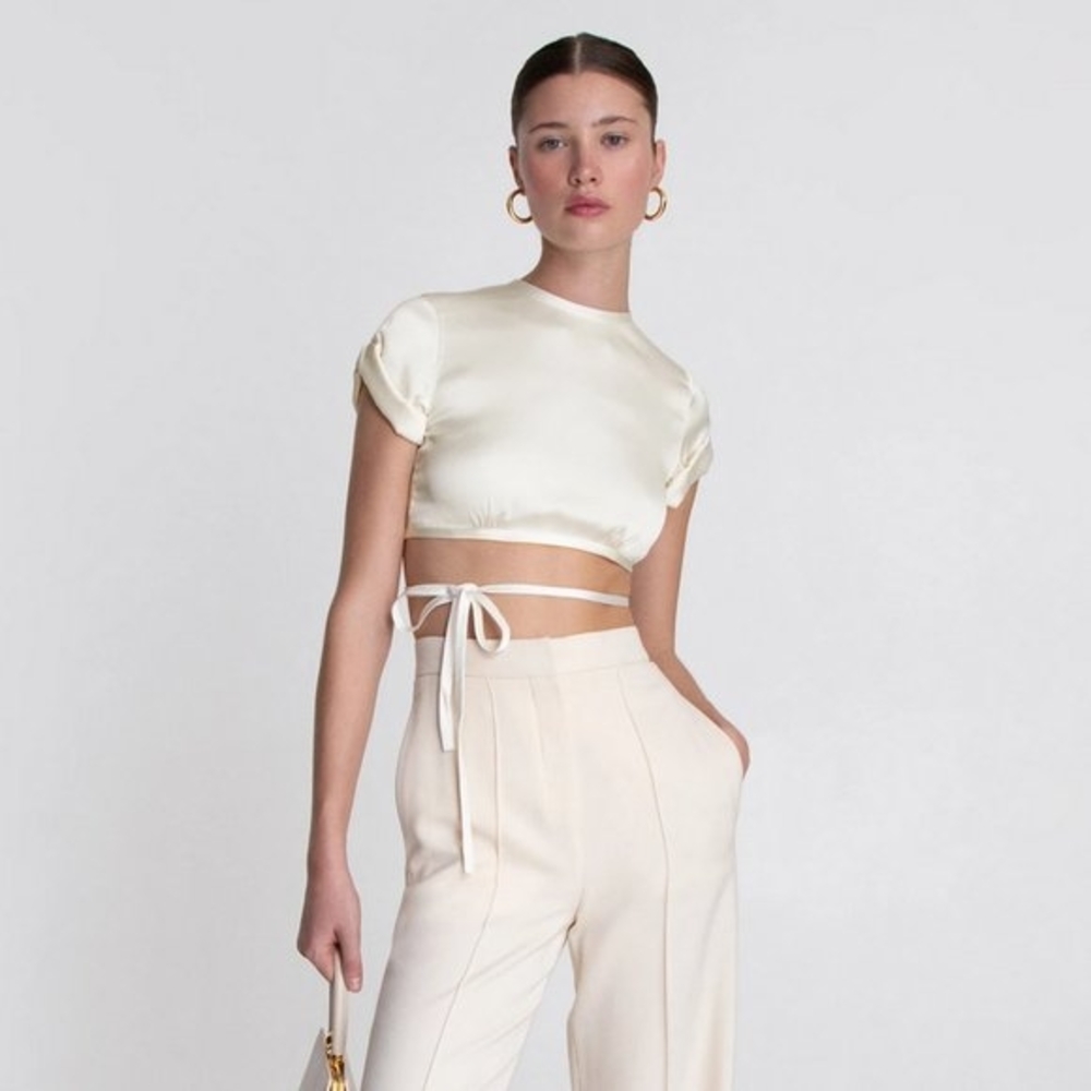 Orseund Iris Cream Satin Top